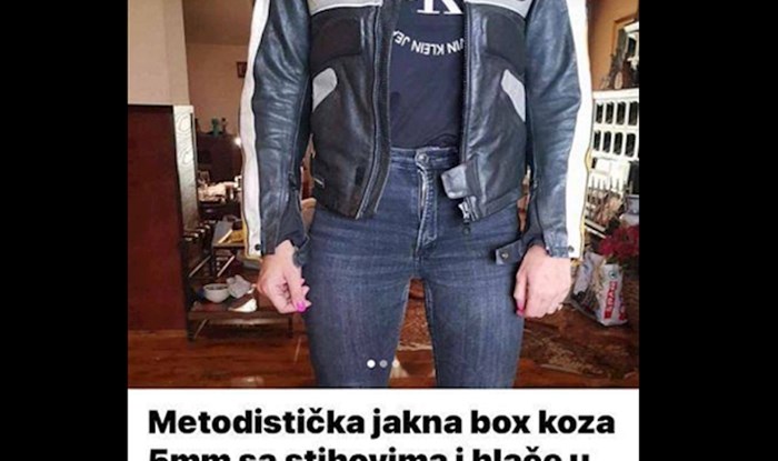 Osoba prodaje motorističku jaknu, oglas je teški hit jer je nemoguće prebrojati sve greške u njemu