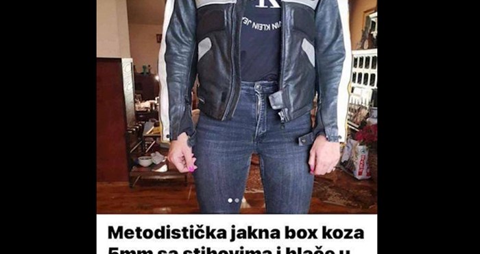 Osoba prodaje motorističku jaknu, oglas je teški hit jer je nemoguće prebrojati sve greške u njemu