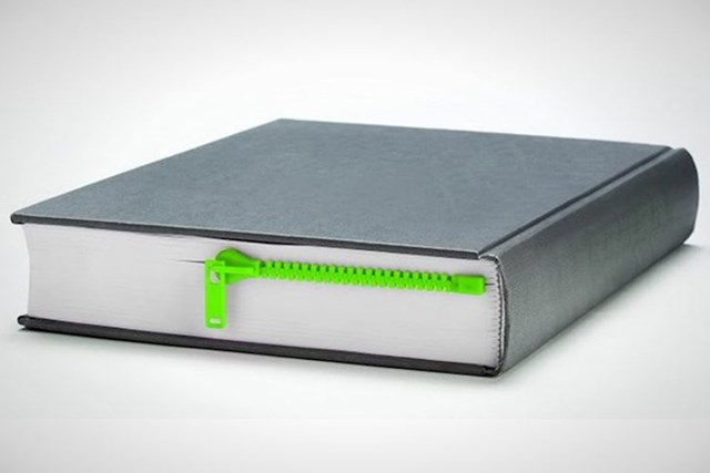 Bookmark u obliku patentnog zatvarača