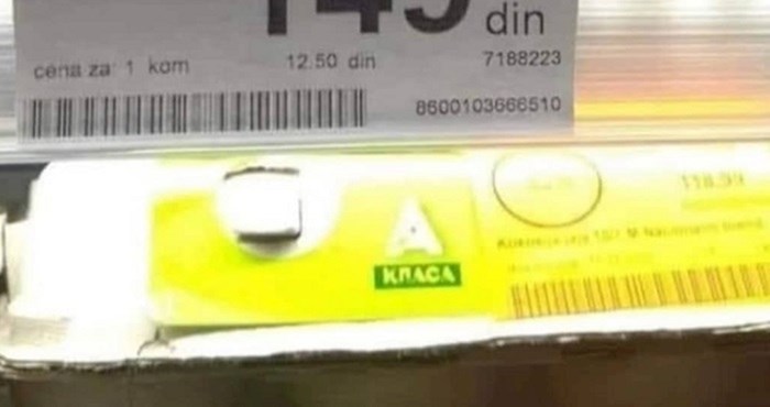 Netko je u dućanu u Srbiji fotkao urnebesan proizvod: Jaja ove vrste još niste vidjeli! Ovo je hit