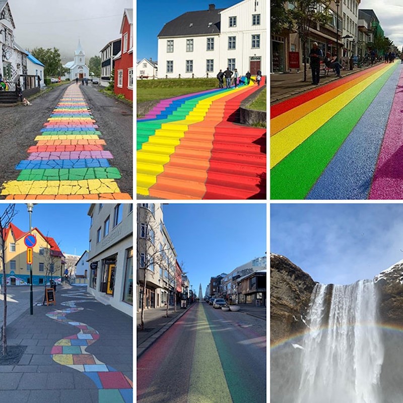 Island je pun duga. Dugine staze tu su kao znak podrške raznolikosti