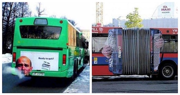 14 pametnih i kreativnih oglasa uočenih na autobusima diljem svijeta