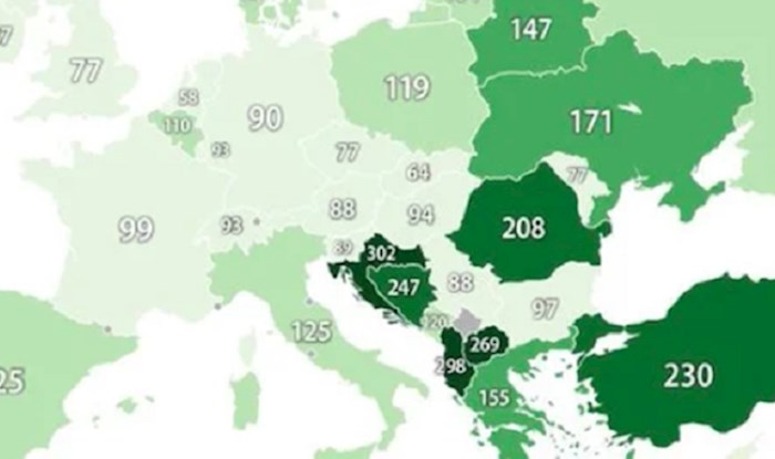 U jednoj stvari Hrvatska je debelo ispred ostatka Europe; ova mapa će vam se svidjeti!