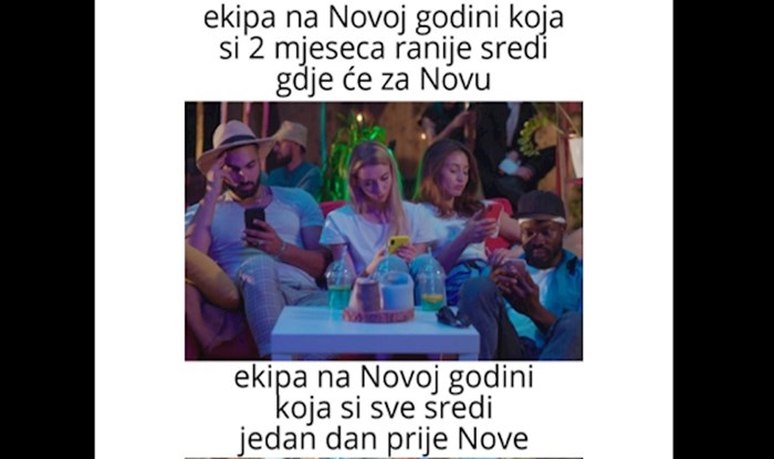 Meme koji opisuje dvije vrste ljudi na dočeku Nove godine lajkalo je 5 tisuća ljudi, morate vidjeti