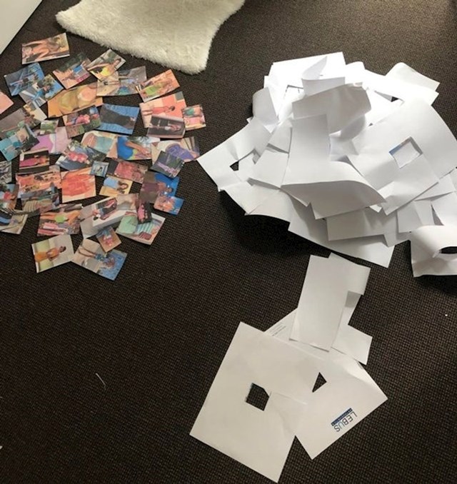 3. Curica je radila projekt za školu i uništila mnogo više papira za printanje nego što je bilo potrebno