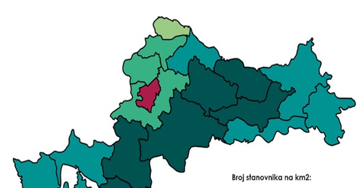 Ova karta će vam malo jasnije dočarati koliko je Hrvatska, zapravo, pusta