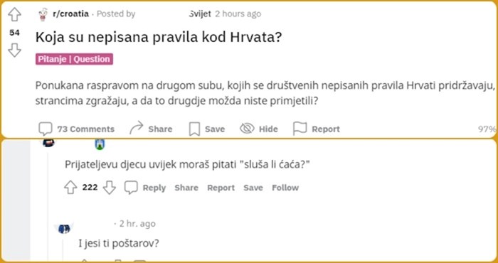 Na Redditu se povela rasprava o nepisanim pravilima kod Hrvata, izdvojili smo 12 legendarnih običaja