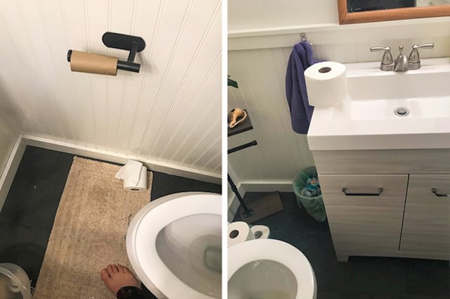 "Moja žena ostavlja toaletni papir svugdje osim na držaču predviđenom za njega..."