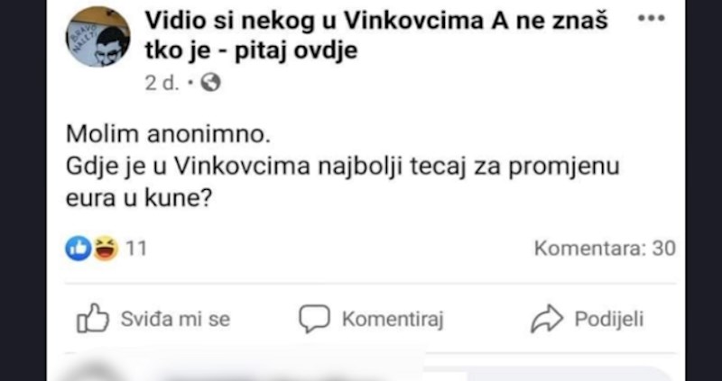 Tip je tražio najbolji tečaj u Vinkovcima, a ekipa s Fejsa umire od smijeha na odgovor drugog tipa