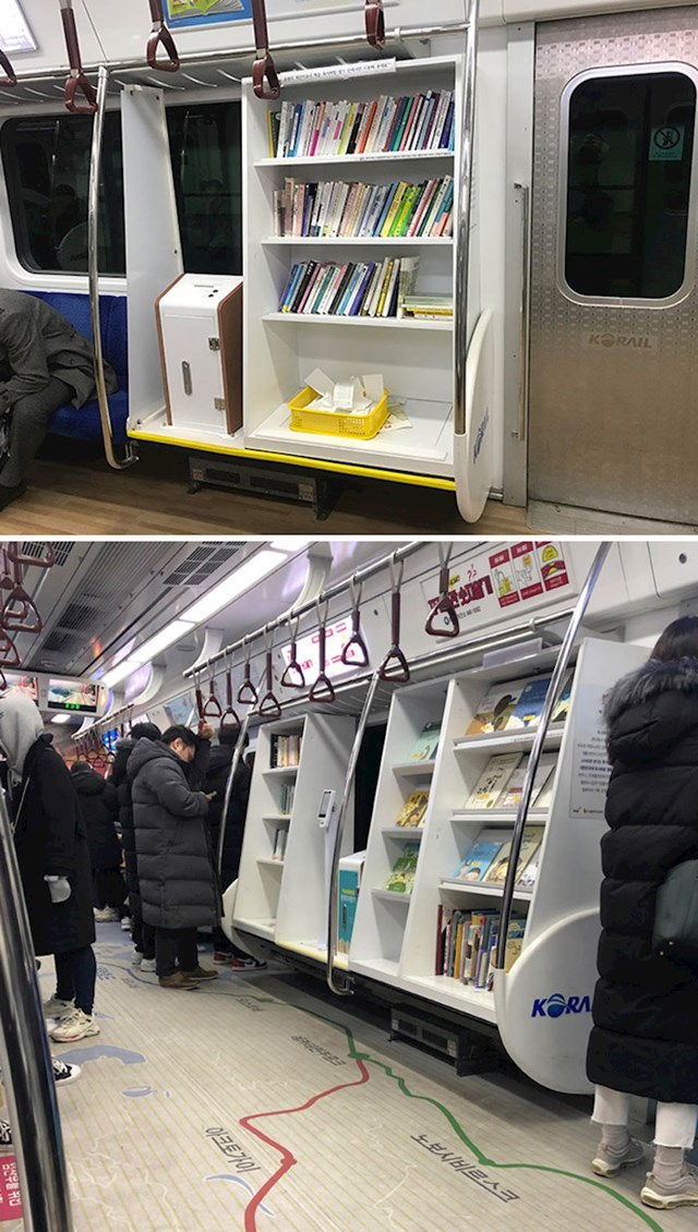 Mini knjižnice čest su prizor u javnom prijevozu