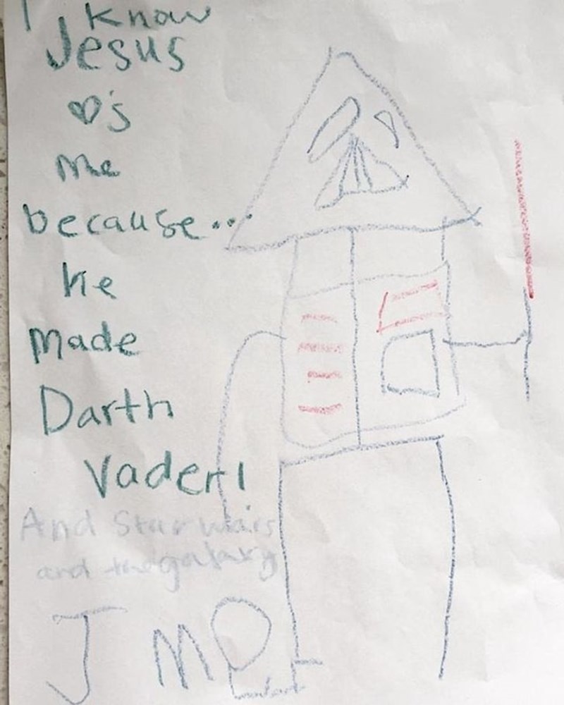 "Znam da me Isus voli jer je stvorio Darth Vadera"