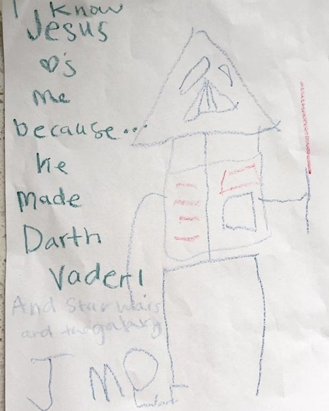 "Znam da me Isus voli jer je stvorio Darth Vadera"