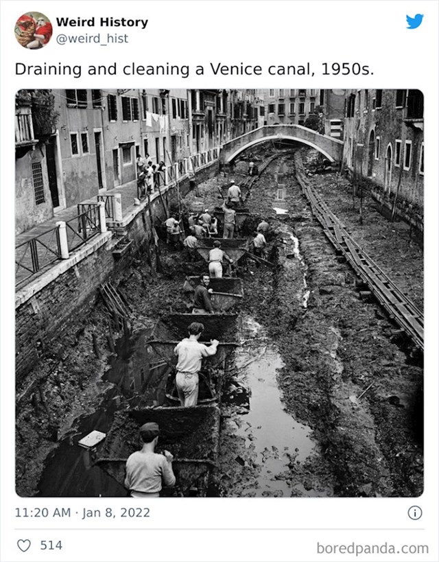 Isušivanje i čišćenje kanala u Veneciji