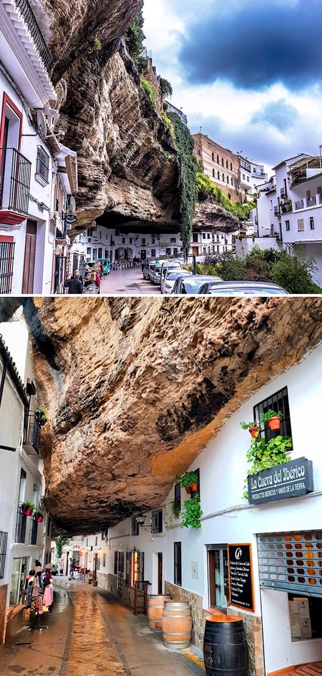 Setenil De Las Bodegas, grad u južnoj Španjolskoj, poznat po kućama ugrađenim u okolne litice