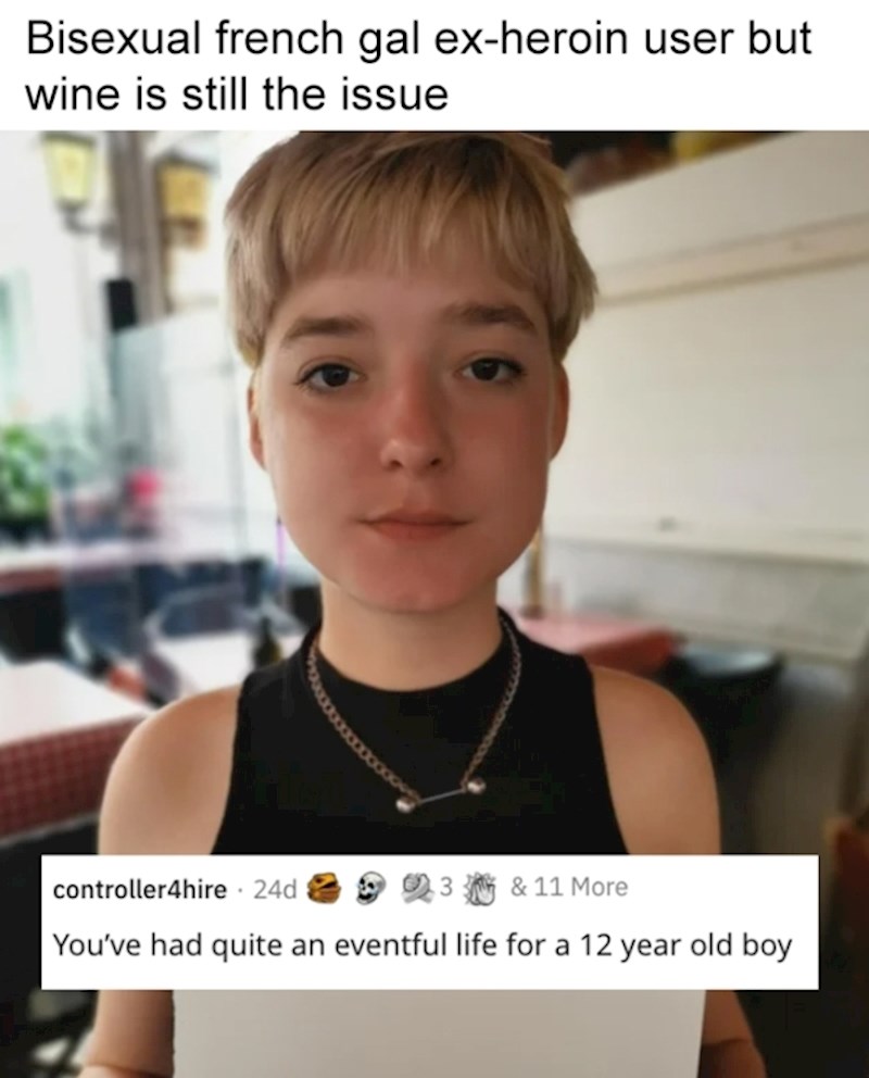 Biseksualka, bivša ovisnica o heroinu, trenutno vodi bitku s alkoholom