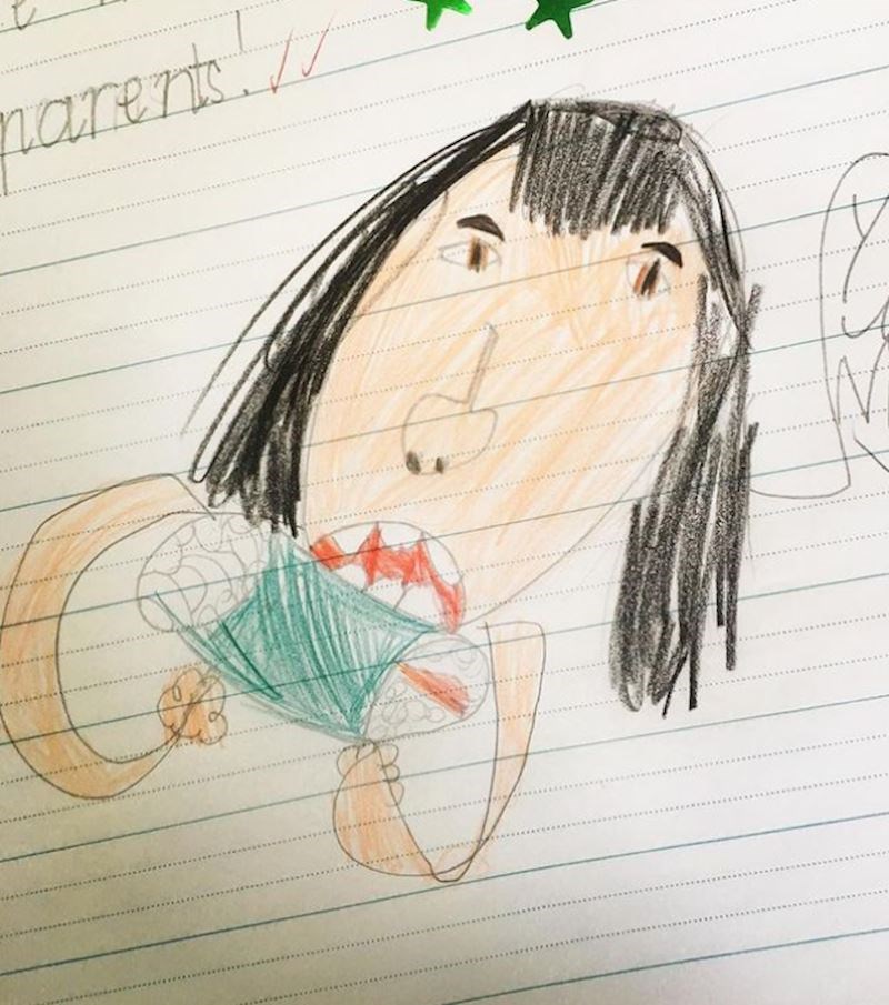 Zadatak je bio nacrtati omiljenu hranu- ovo je sushi!