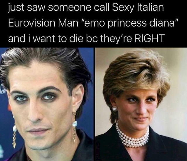 Damiano David, pjevač Maneskina, izgleda kao princeza Diana u emo fazi