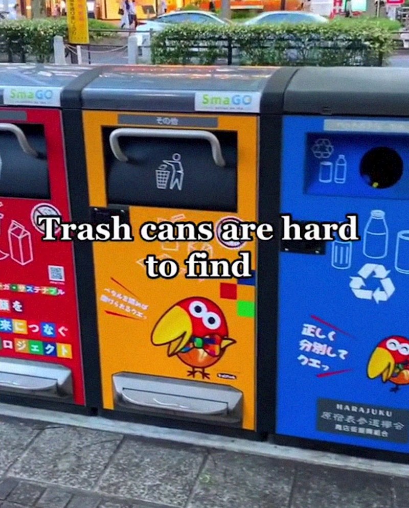 Sretno u potrazi za kantama za smeće na ulici!