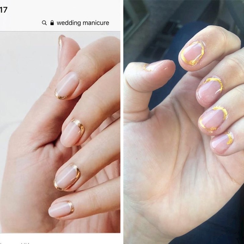 "Željena vjenčana manikura vs. realnost"