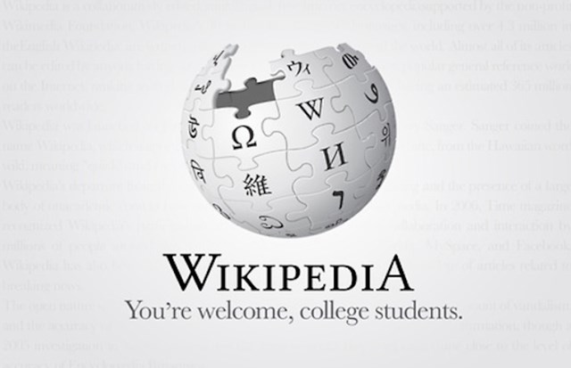 Wikipedia- nema na čemu, studenti