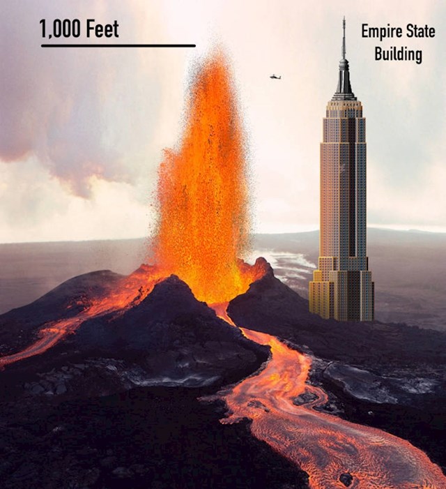 13. Erupcija vulkana na Havajima izbacila je lavu ovoliko visoko