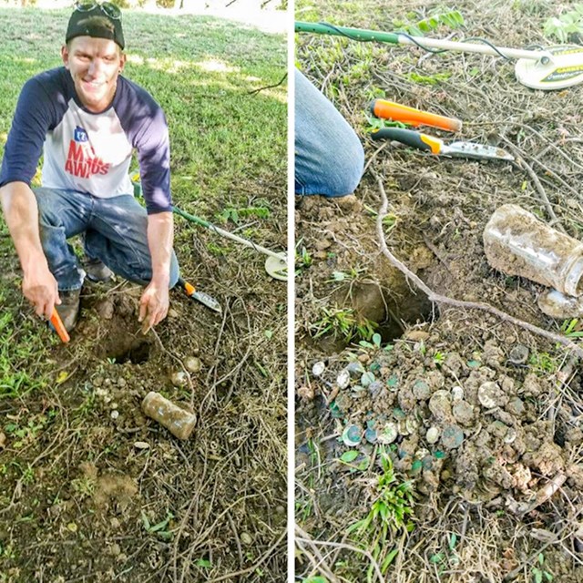 Pronašao sam nekoliko staklenki, sve su bile pune novčića