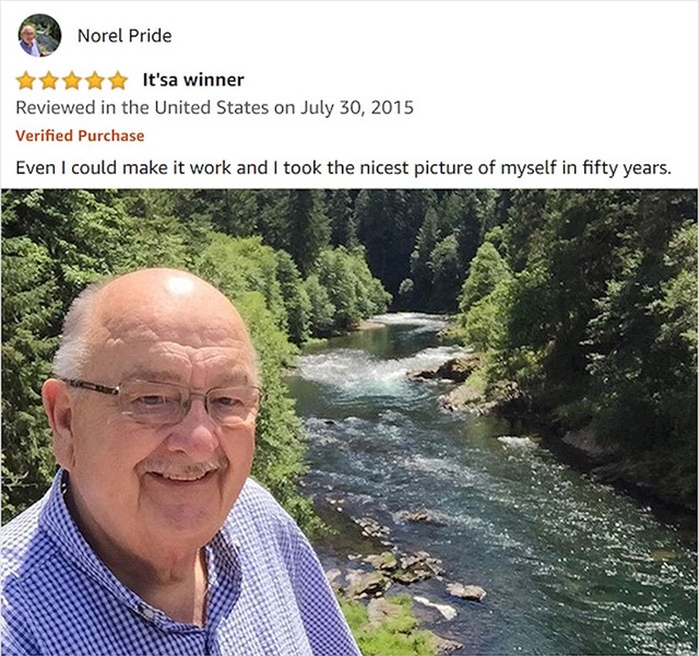 7. Djedica koji recenzira selfie štap je najslađa stvar na Internetu