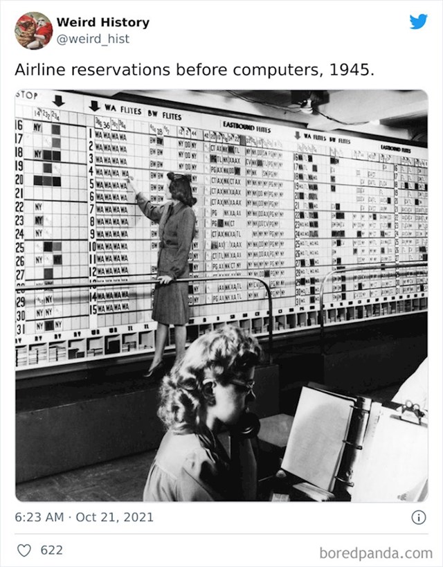 Ovako je izgledala obavijesna ploča na aerodromima prije kompjutera