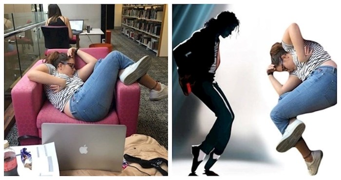 Zaspala je u knjižnici u čudnoj pozi i pokrenula lavinu urnebesnih montaža koje su osvojile Internet