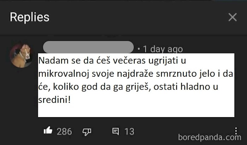 Nije poznato što je izazvalo komentar, ali kletva je maštovita