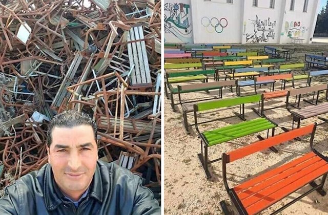 Marokanski domar je lockdown iskoristio za obnovu školskih klupa koje su namjeravali baciti