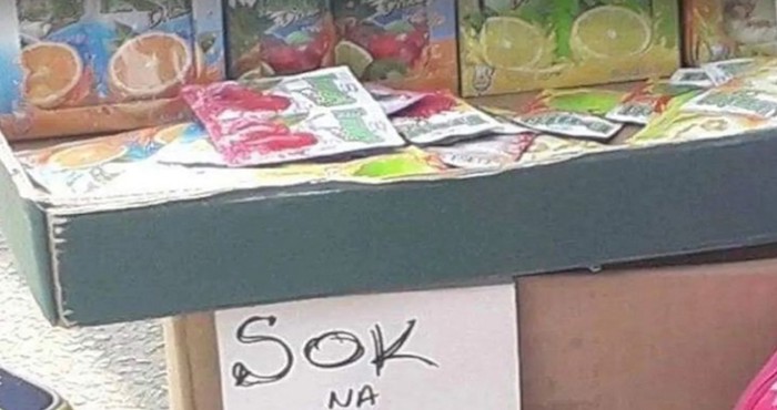 Natpis s tržnice postao je hit na društvenim mrežama, morate vidjeti kakav sok prodaju