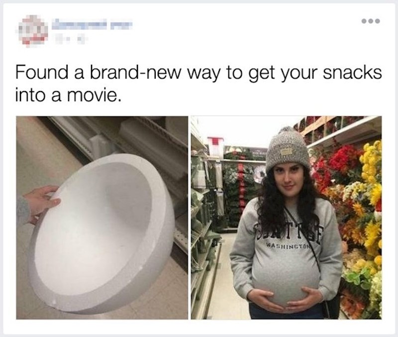 Način za prošvercati grickalice u kino