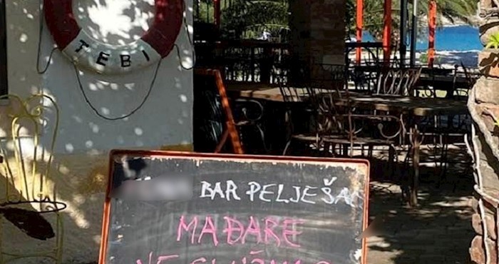 Svi dijele natpis jednog bara s Pelješca, Mađarima se neće svidjeti