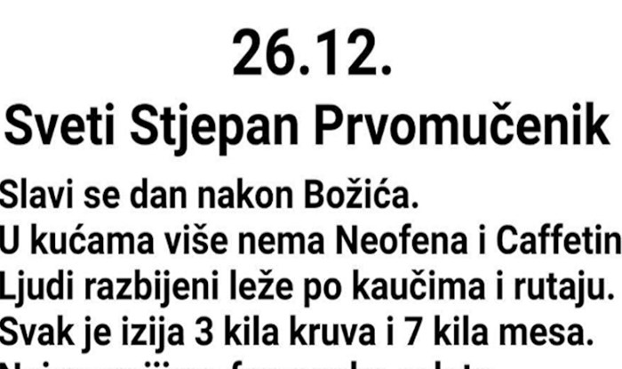 Urnebesan opis stanja u kući dan nakon Božića oduševio je ekipu na Fejsu, umrijet ćete od smijeha