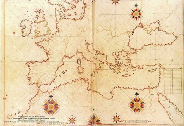 Ovu kartu je nacrtao turski moreplovac/kartograf Piri Reis 1513. godine