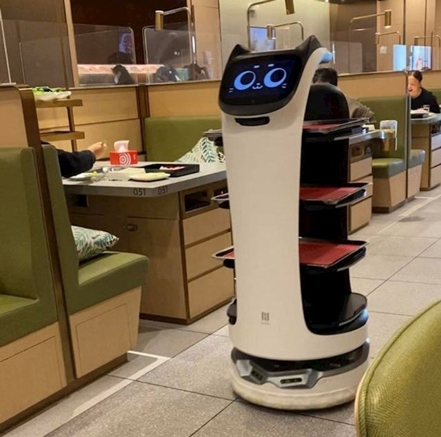 "Novi zaposlenik lokalnog restorana- robot/mačka"