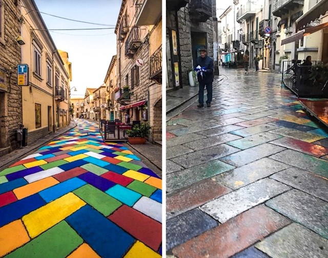 "Prva fotka je ono što sam našla na Instagramu, drugu sam sama fotkala kada sam konačno tu došla. Jedva sam prepoznala da se radi o istoj ulici."