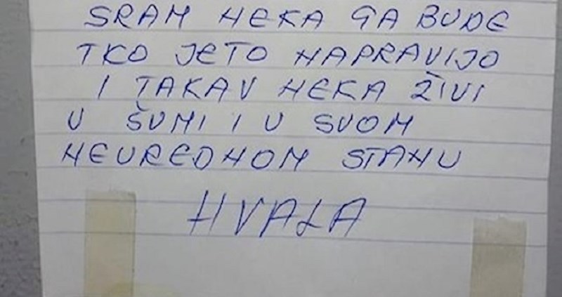 Bizarna poruka iz jednog lifta hit je na Fejsu, morate vidjeti što je iživciralo stanarku zgrade