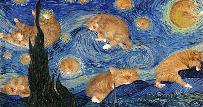 Ruska umjetnica ubacuje svog velikog ginger mačka u poznata remek djela i rezultati su urnebesni