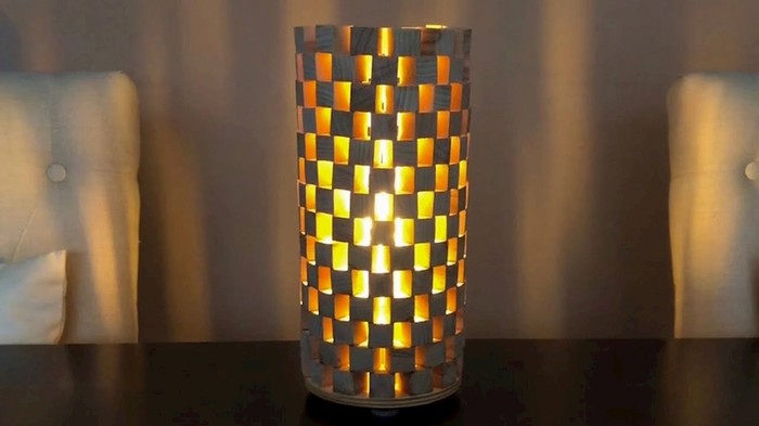 Lampa od drvenih kockica / DIY