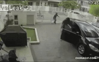 Htio joj je ukrasti torbicu, pa se osramotio pred nadzornom kamerom