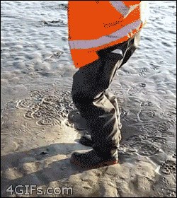 GIF: Kako je hodati po živom pijesku?