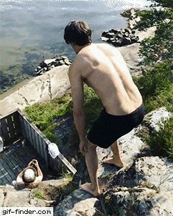 GIF Mislite li da je ovo uvježbano ili je čista slučajnost?