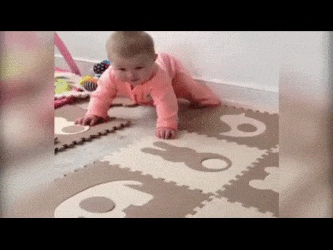 GIF: "Ženo, dijete će prohod.." NE! SLIKAJTE MENE! JA JA JA!