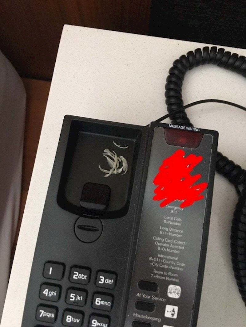 "Radim u hotelu. Kad sam pregledavala sobe, naišla sam na ovo."