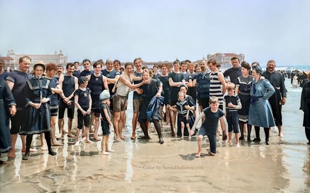 Slikanje na plaži u Atlantic Cityju 1905.