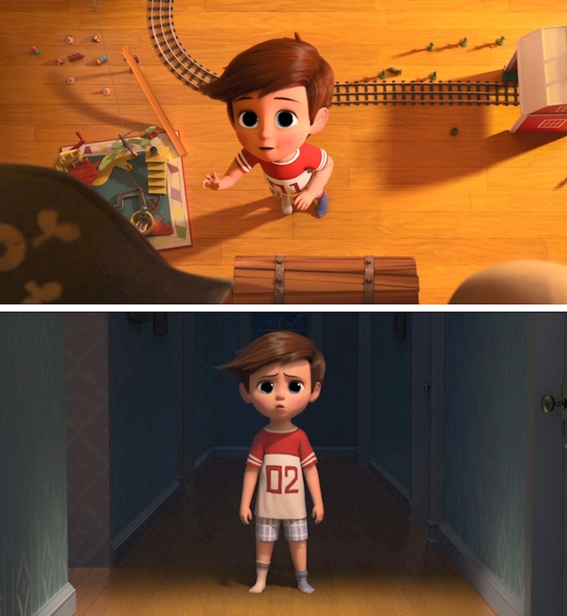 U "Mali šef" broj na Timovoj majici se promijeni iz 01 u 02 jer više nije prioritet svojih roditelja.