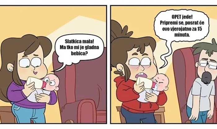 Nije lako biti roditelj: Ovaj iskreni strip pokazuje kako izgleda život s bebom