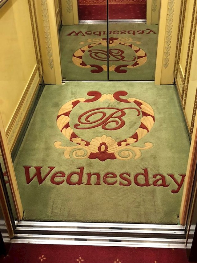 Ovaj hotel u Ukrajini vas podsjeća koji je dan u tjednu - mijenjanjem tepiha u liftu.